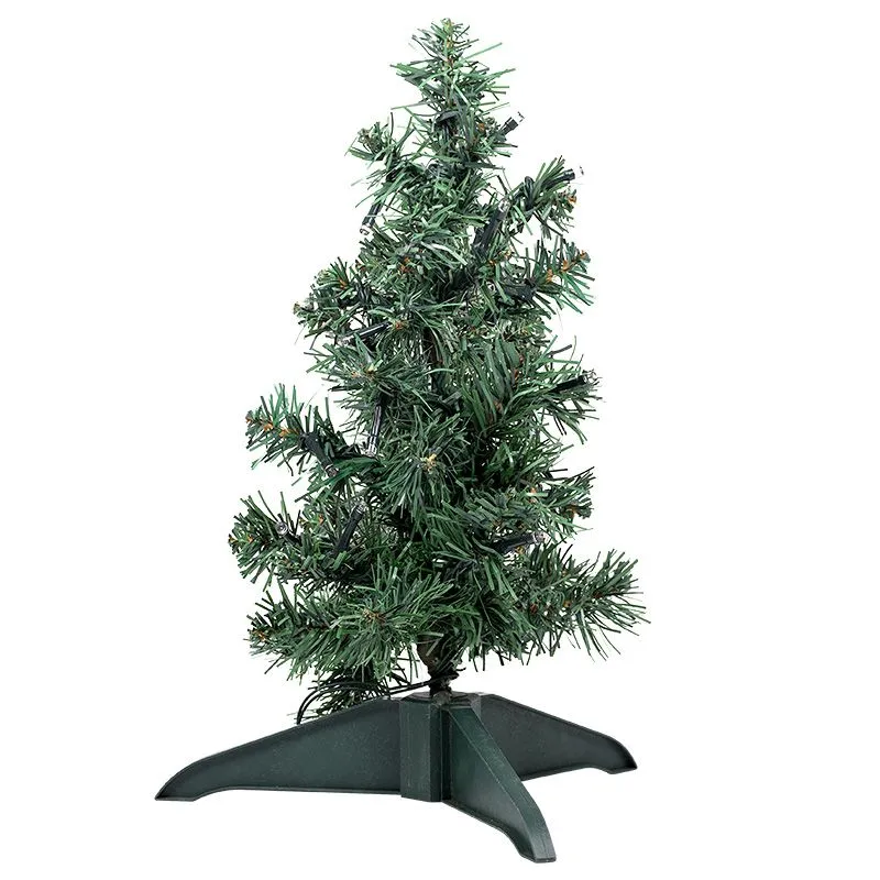 Елочка высота 30см, питание от USB, зеленая - Фото 3