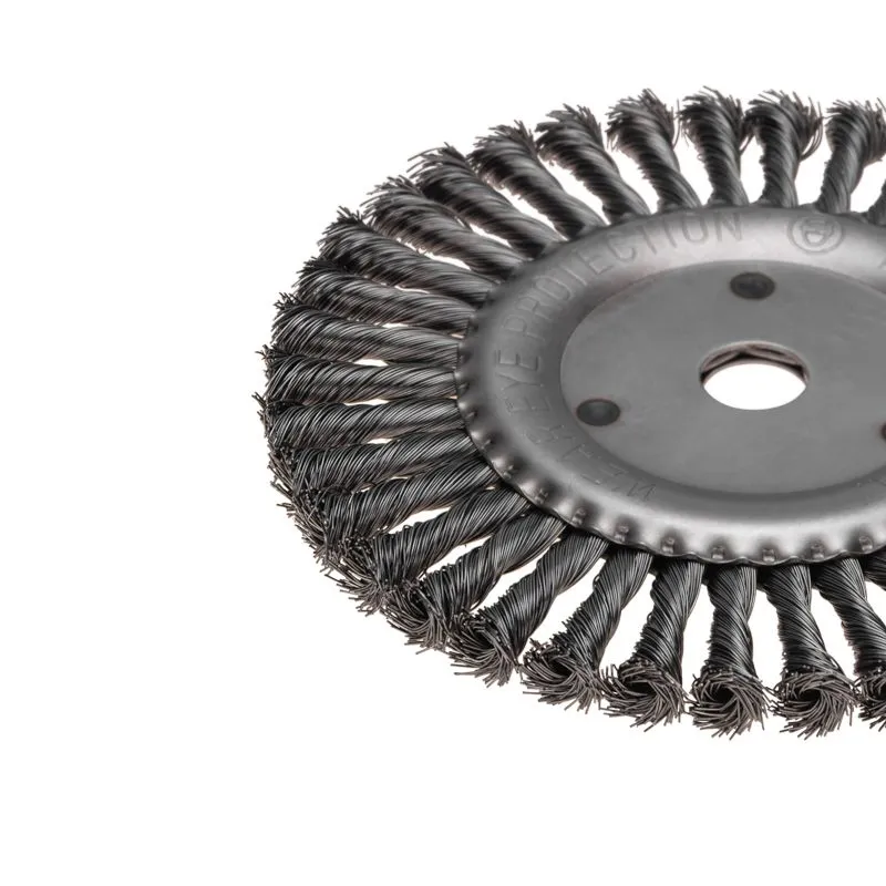 Щетка дисковая для УШМ, крученая стальная проволока, 200мм, отв. 22,23мм KRANZ - Фото 3