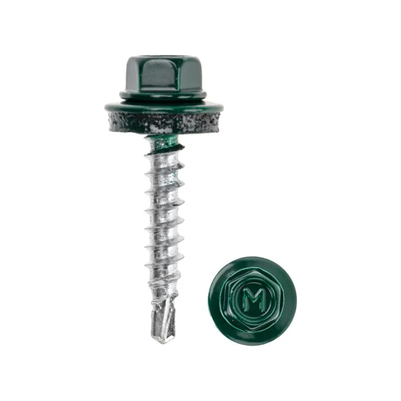 Саморез кровельный 4,8х29мм, окрашенный RAL 6005, короб (250 шт/уп) KRANZ - Фото 2