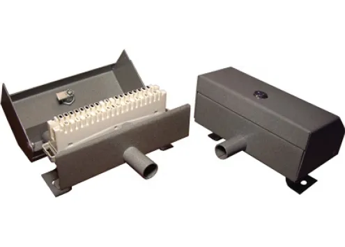 Коробка телефонная распределительная КРТМ-10 ( стальной корпус с замком, врезной плинт LSAх1шт)