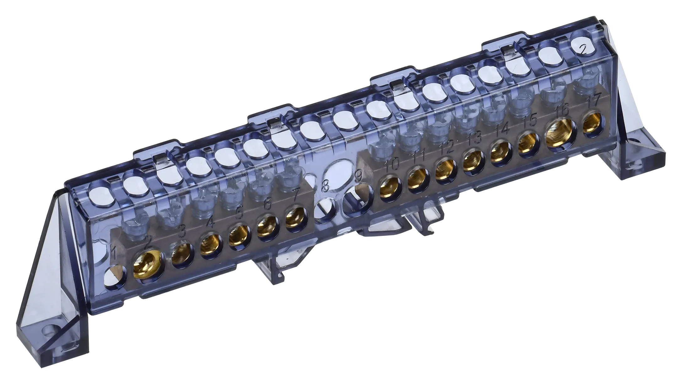 TEKFOR Шина N "ноль" в комбинированном DIN-изоляторе "Стойка" 8х12-(8+8)-Ч IEK