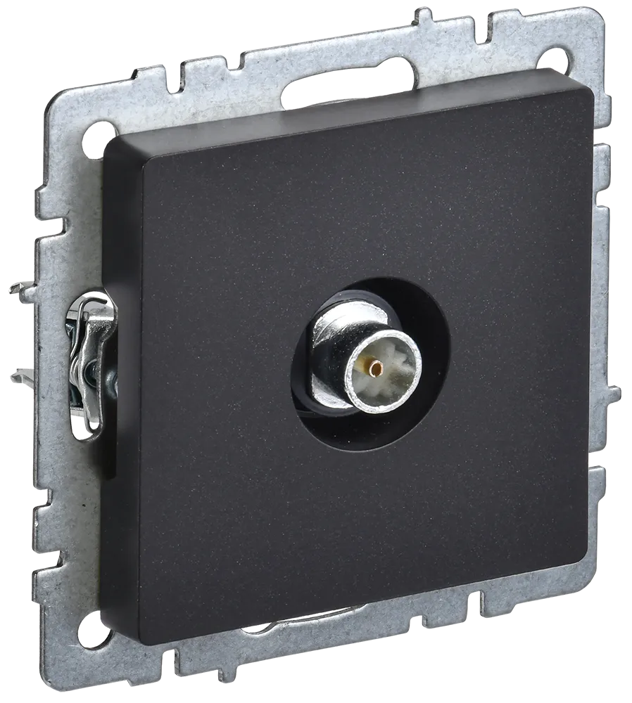 BRITE Розетка TV оконечная РТВ11-0-БрЧ черный IEK