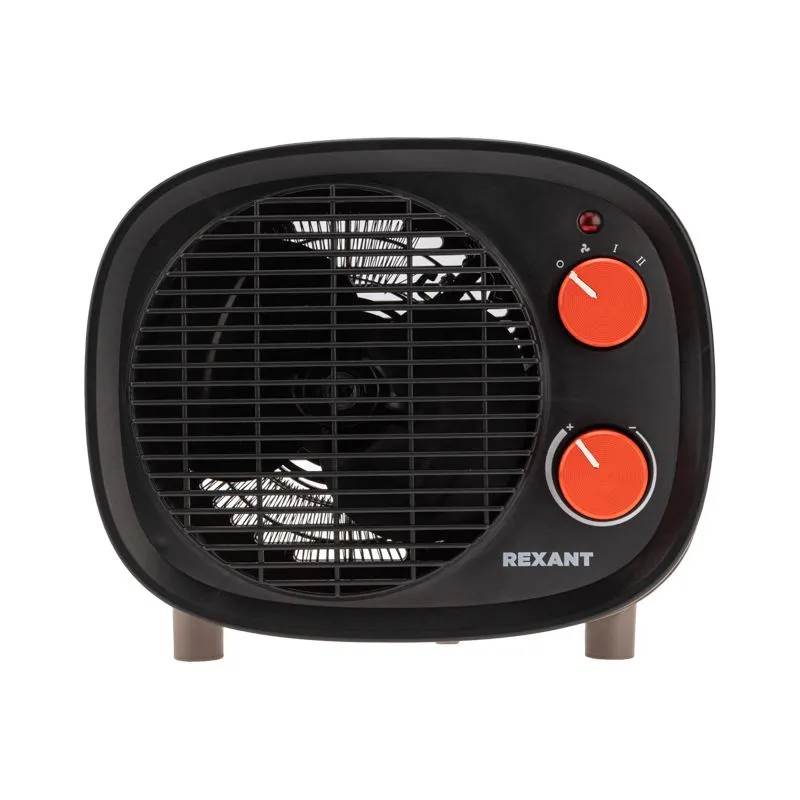 Тепловентилятор электрический настольный 2кВт со спиральным нагревательным элементом, черный REXANT - Фото 2