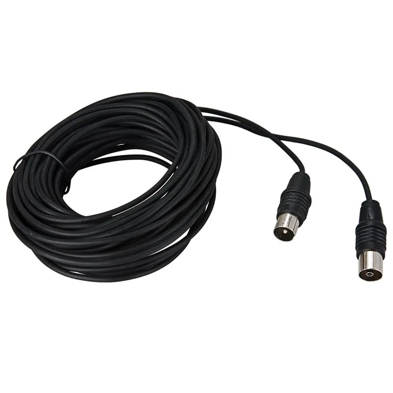 ВЧ-кабель, ТВ-гнездо - ТВ-штекер, 10м, черный REXANT - Фото 3