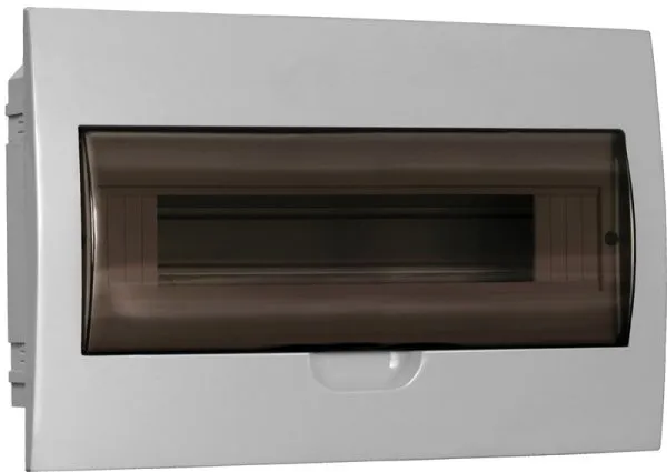 Корпус пластиковый ЩРВ-П-18 черная прозрачная дверь IP41 GENERICA