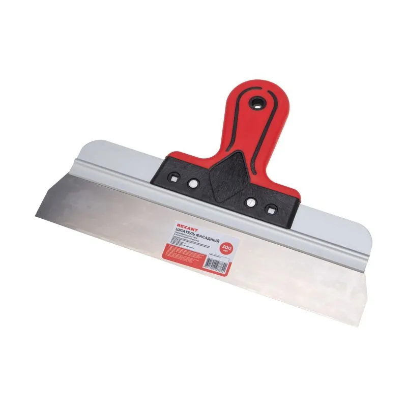 Шпатель фасадный, нержавеющая сталь, 300мм, 2-компонентная ручка REXANT 89-0215