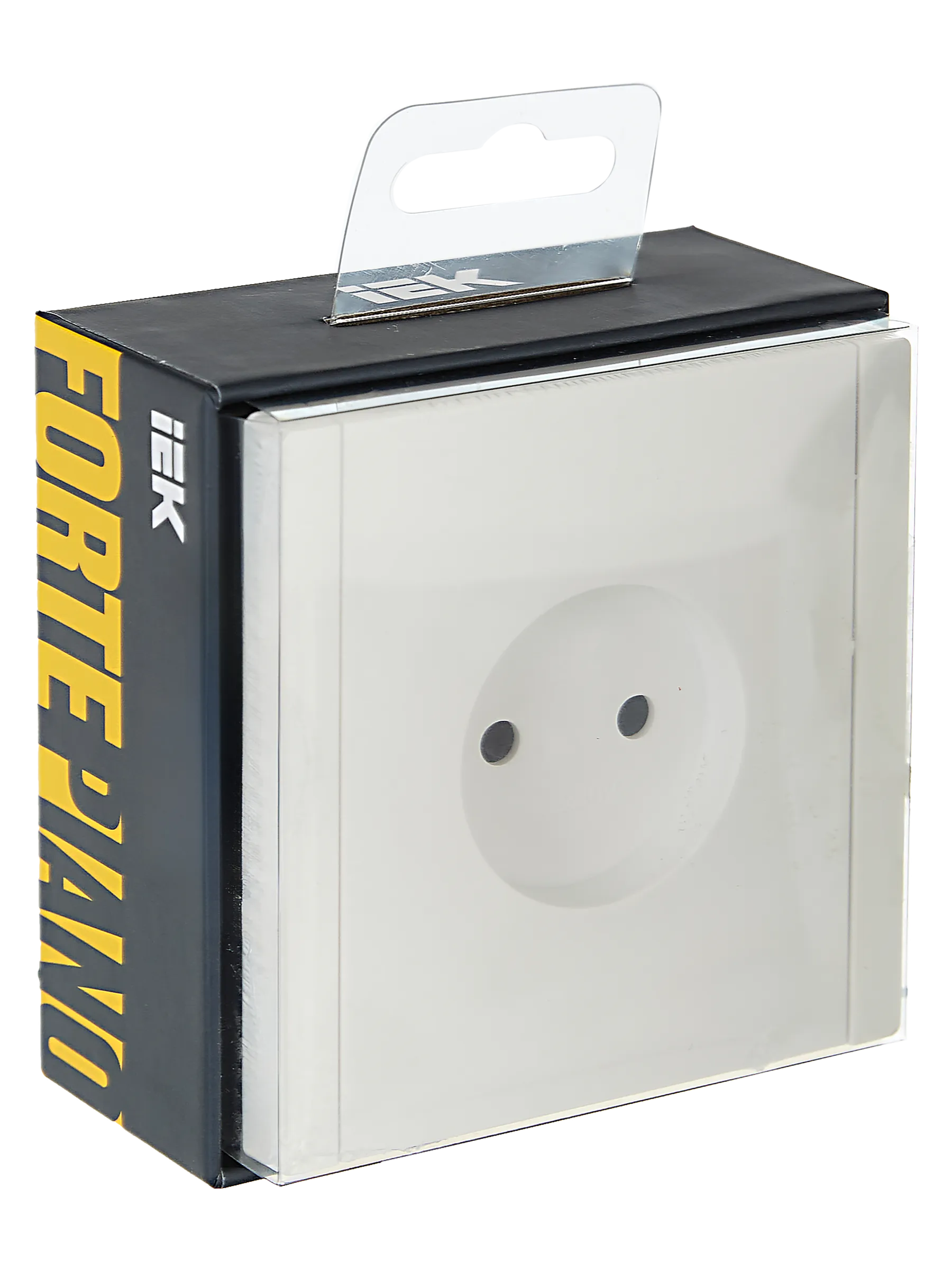 FORTE&PIANO Розетка 1-местная без заземления без защитных шторок винтовое крепление 10А FP218 белый IEK - Фото 2