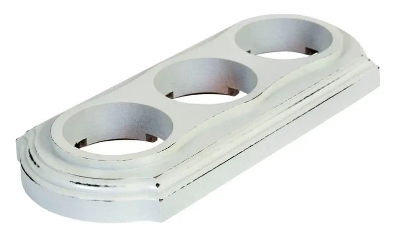 Рамка  трехместная "Элегант" , цвет - белый прованс, ТМ "МезонинЪ" GE70703-37