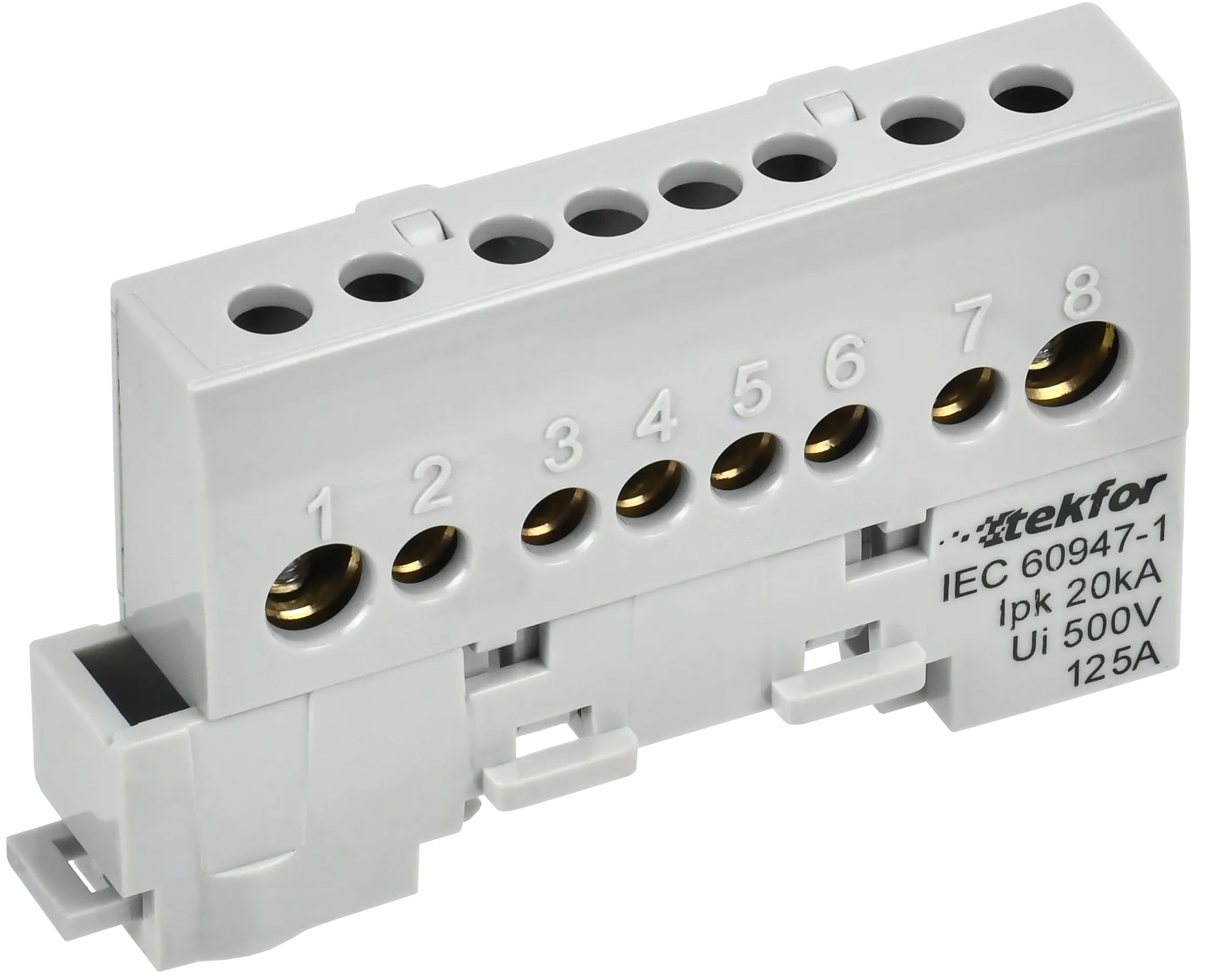 TEKFOR Шина L "фаза" изолированная на универсальном держателе 8х12-8-Ср IEK