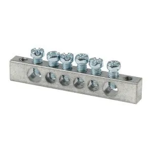 Шина PEN "ноль-земля" (6x9мм) 6 отв. цинк крепеж по краям EKF sn1-63-06-k