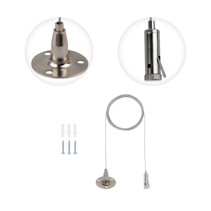 Комплект тросовых подвесов для шинопровода с регулировкой высоты, 2м (2 шт.) REXANT - Фото 2