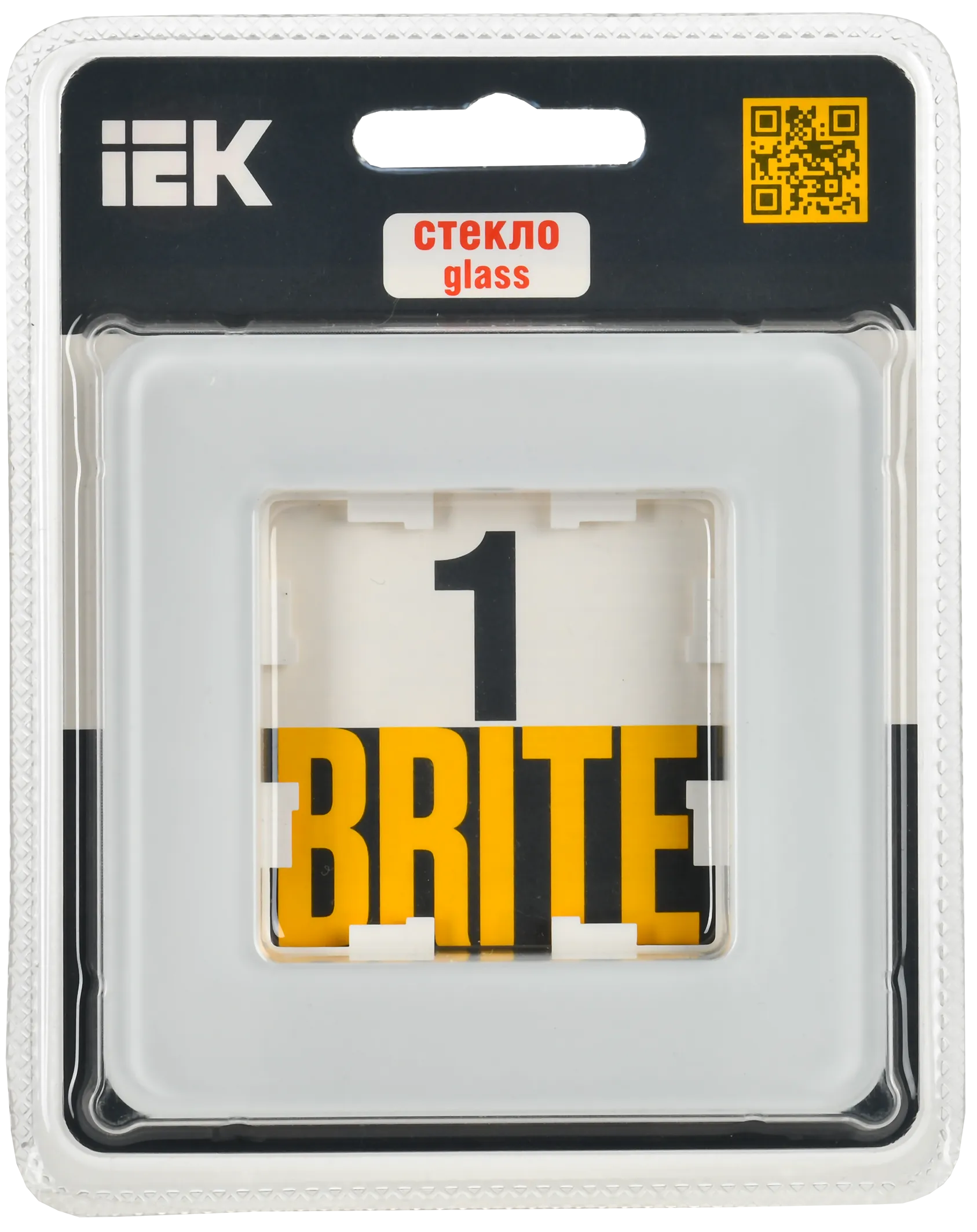 BRITE Рамка 1-местная РУ-1-2-Бр стекло белый RE IEK - Фото 2