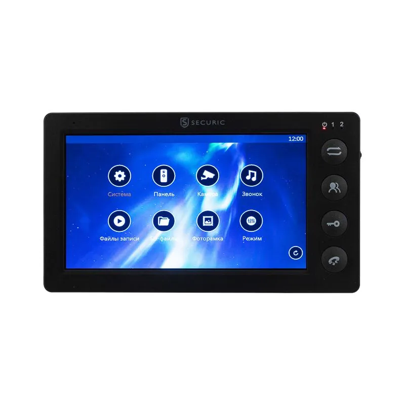 Цветной монитор  видеодомофона 7" формата AHD(1080P), с детектором движения, функцией фото- и видеозаписи. Цвет черный (модель AC-435) - Фото 3