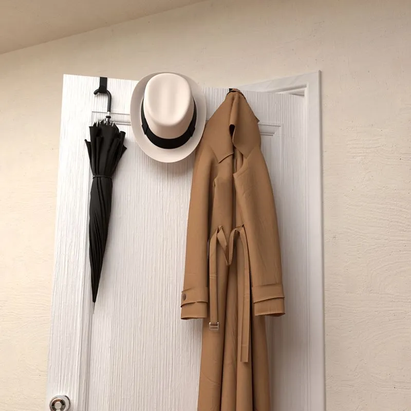 Держатель для хранения одежды в стиле лофт, крепление на дверь, 3 штуки, черный REXANT - Фото 3