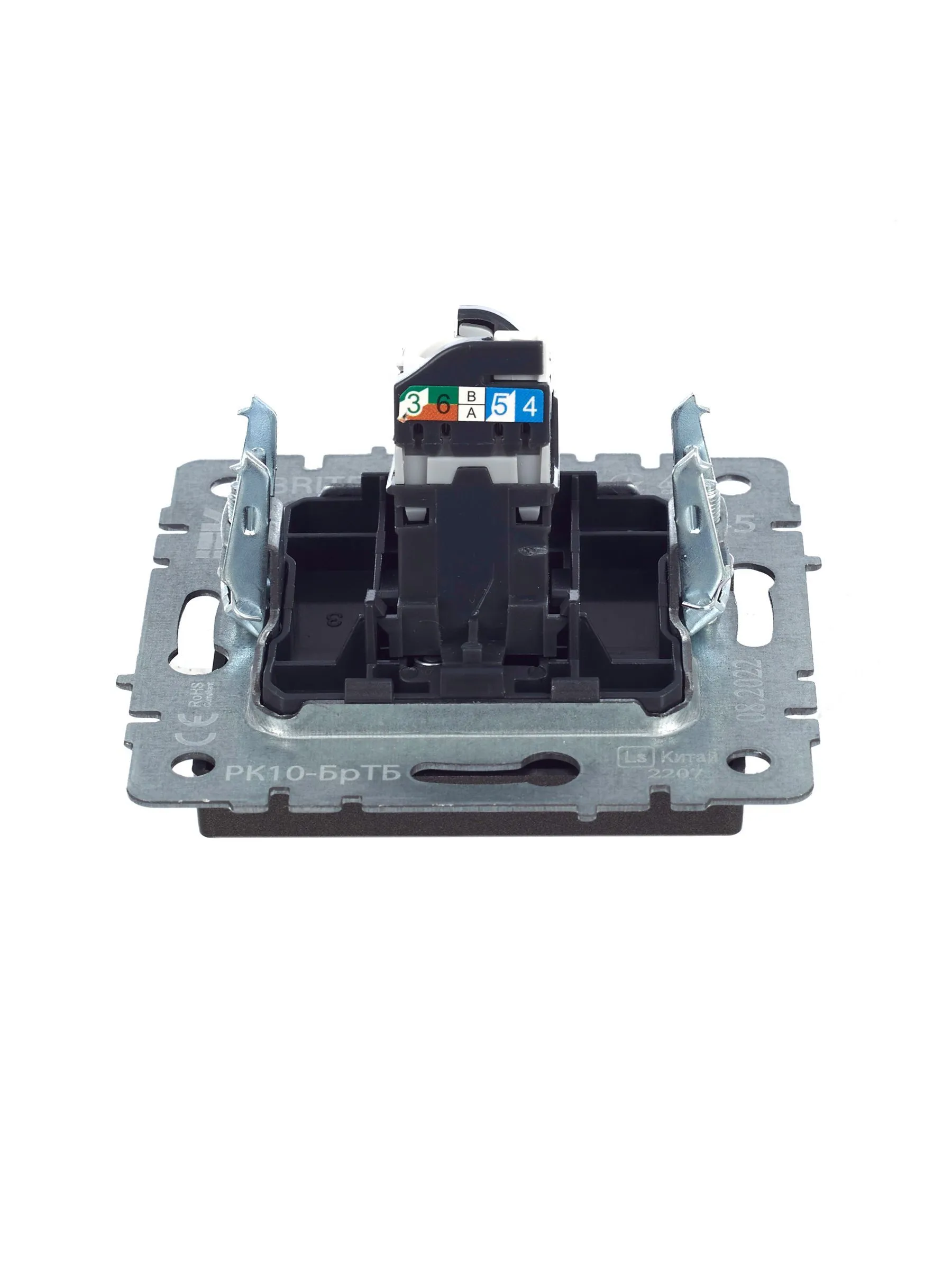 BRITE Розетка компьютерная RJ45 кат.5E РК10-БрТБ темная бронза IEK - Фото 2