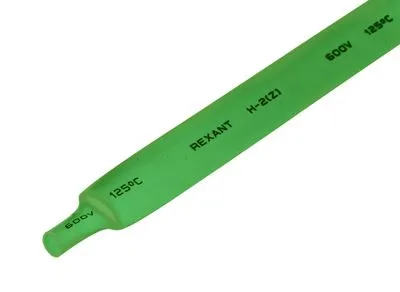 Трубка термоусаживаемая ТУТ нг 9,0/4,5мм, зеленая, упаковка 50 шт. по 1м REXANT - Фото 2