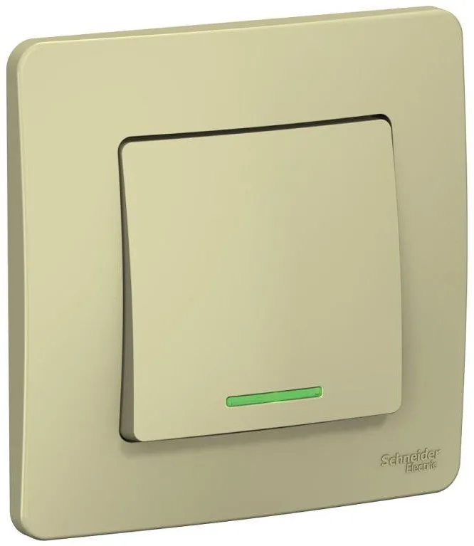 Выключатель 1-кл. СП Blanca 10А IP20 (сх. 1) 250В с подсветкой беж. SE BLNVS010117