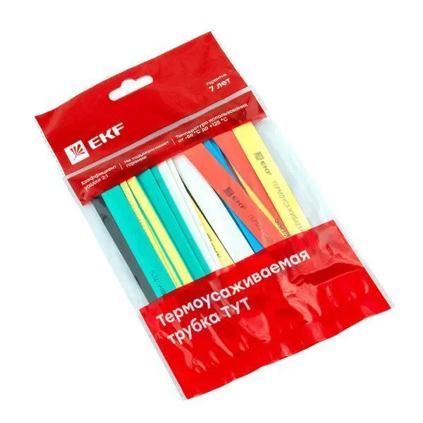 ТУТ нг 12/6 набор:7 цветов по 3шт. 100мм. EKF