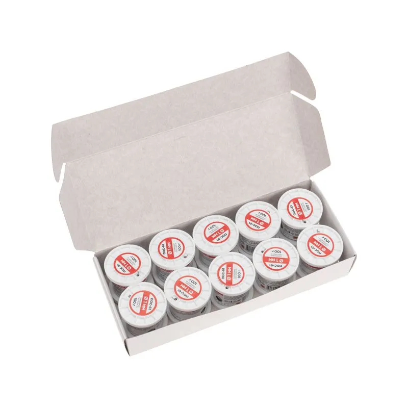 Припой с канифолью ПОС-61, 100г, Ø1мм, (олово 61%, свинец 39%), катушка REXANT - Фото 5