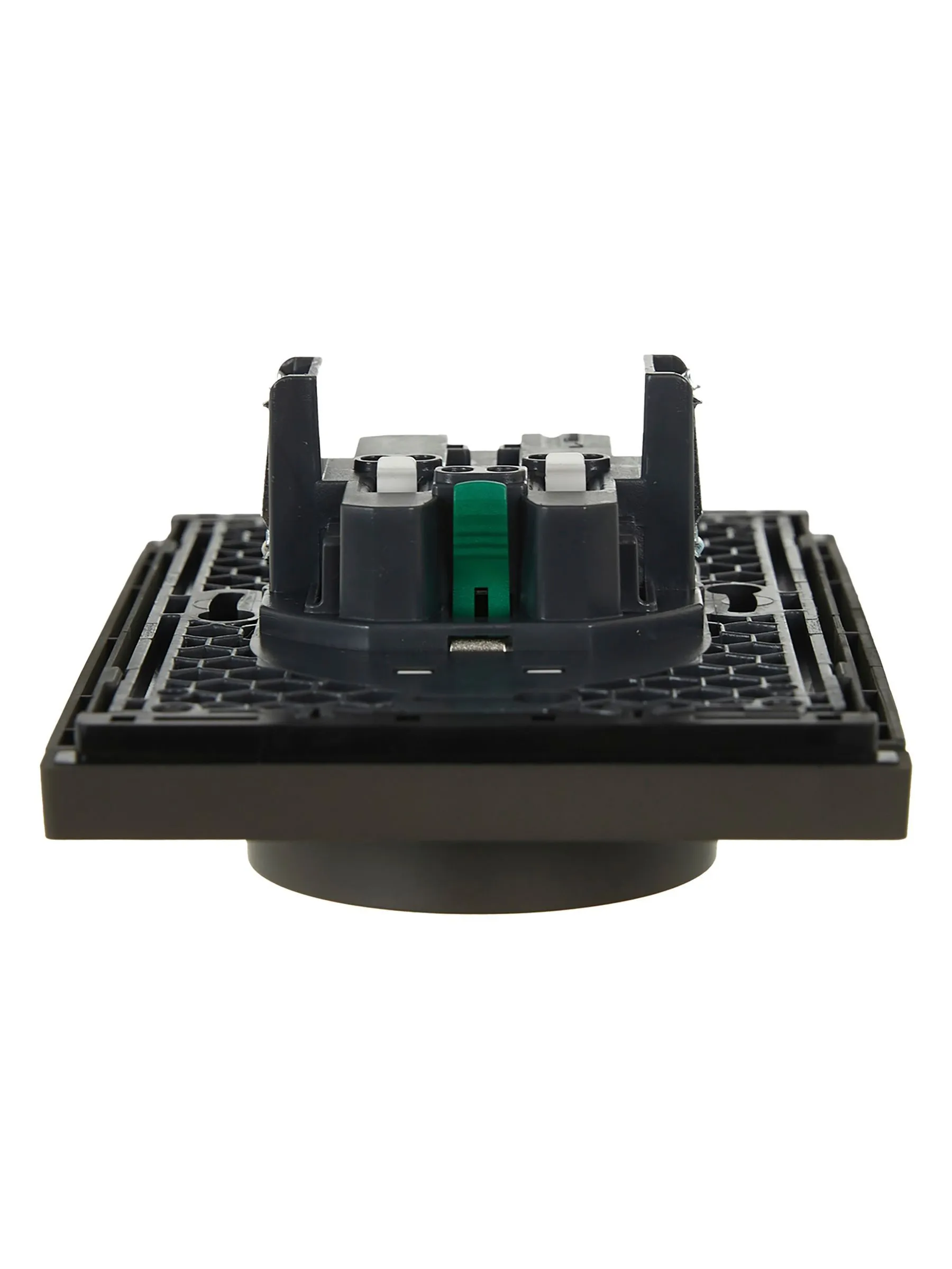 FORTE&PIANO Розетка 2-местная с заземлением без защитных шторок безвинтовое крепление 16А FP324 серый IEK - Фото 3