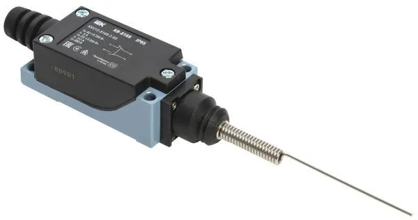 Выключатель концевой КВ-8169 шток пружинный с утоньшением на отклонение IP65 IEK