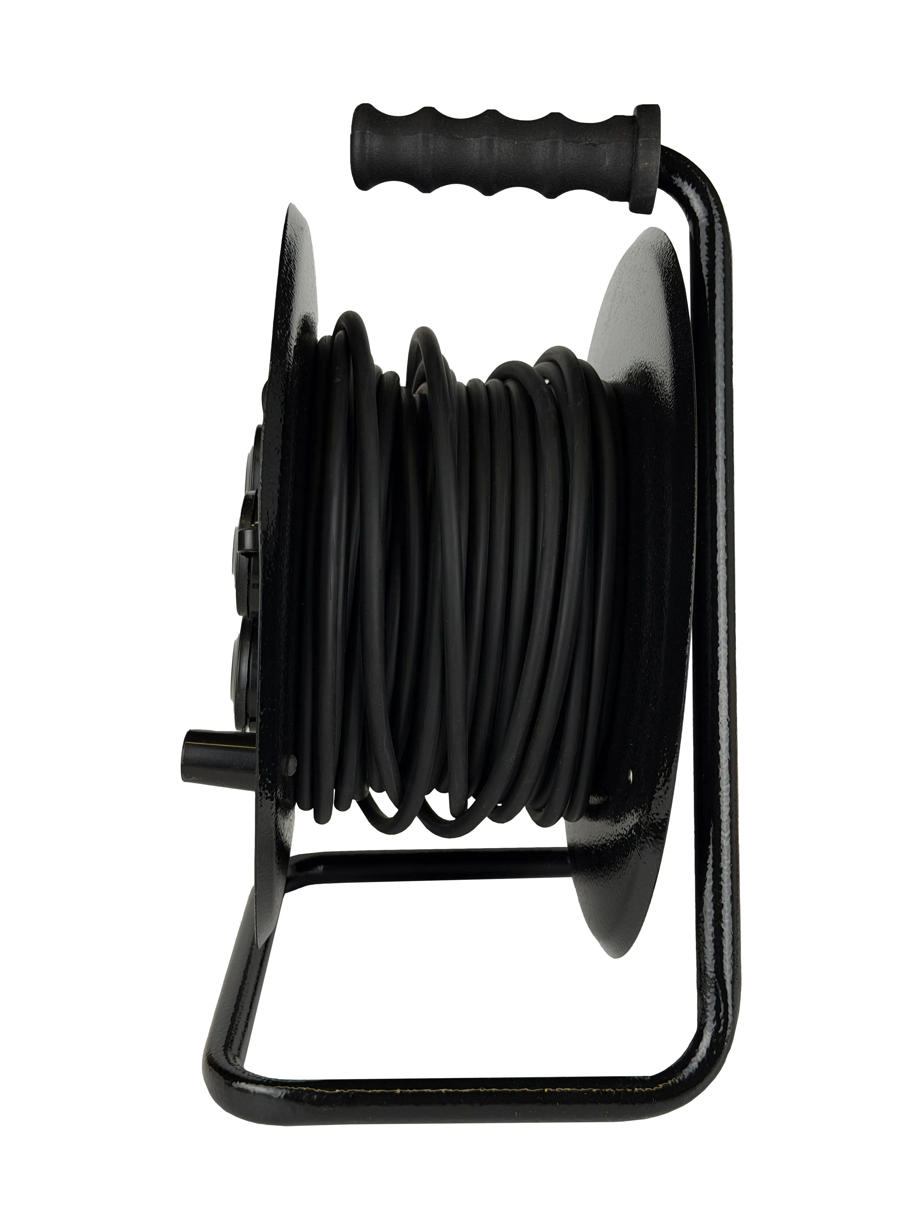 Удлинитель на катушке (металл) УХз-16-4-30-КМ УХЛ2, 4 гнезда с заземлением и крышками, КГ 3х2,5 30м, 16А, IP44 DEKRON - Фото 4