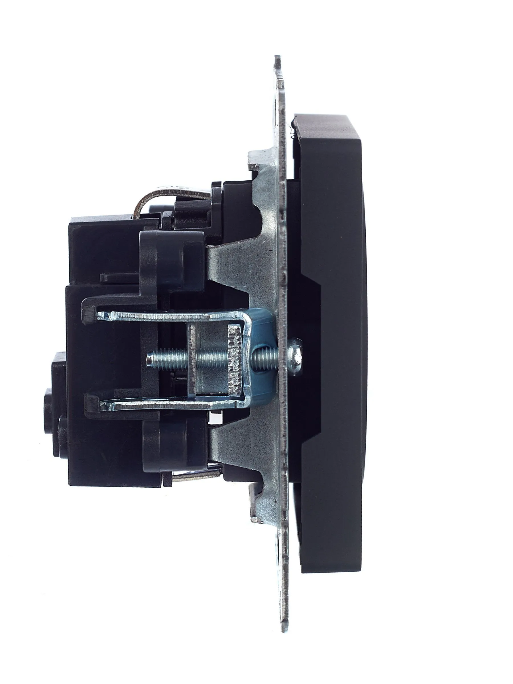 BRITE Розетка 1-местная с заземлением с защитными шторками 16А РС14-1-0-БрГ графит IEK - Фото 6