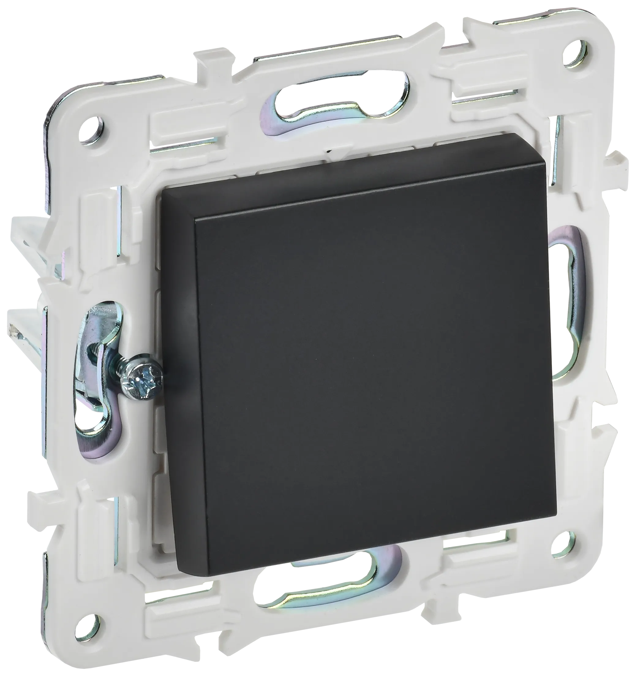 SKANDY Выключатель 1-клавишный кнопочный 10А SK-V14Bl черный IEK SK-V17-0-10-K02