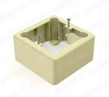 Коробка установочная 1-местная 85х85х42 СЛ.КОСТЬ (44шт) GE40232-02