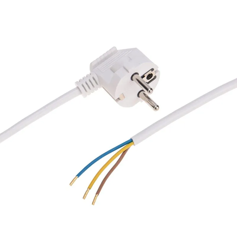 Шнур электрический с вилкой ПВС 3х0,75 мм² 3м белый REXANT