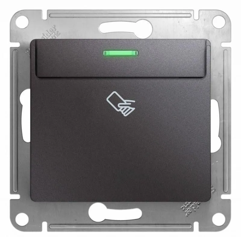 Выключатель карточный 1-кл. Glossa (сх. 6) 10AX механизм графит SE GSL001369