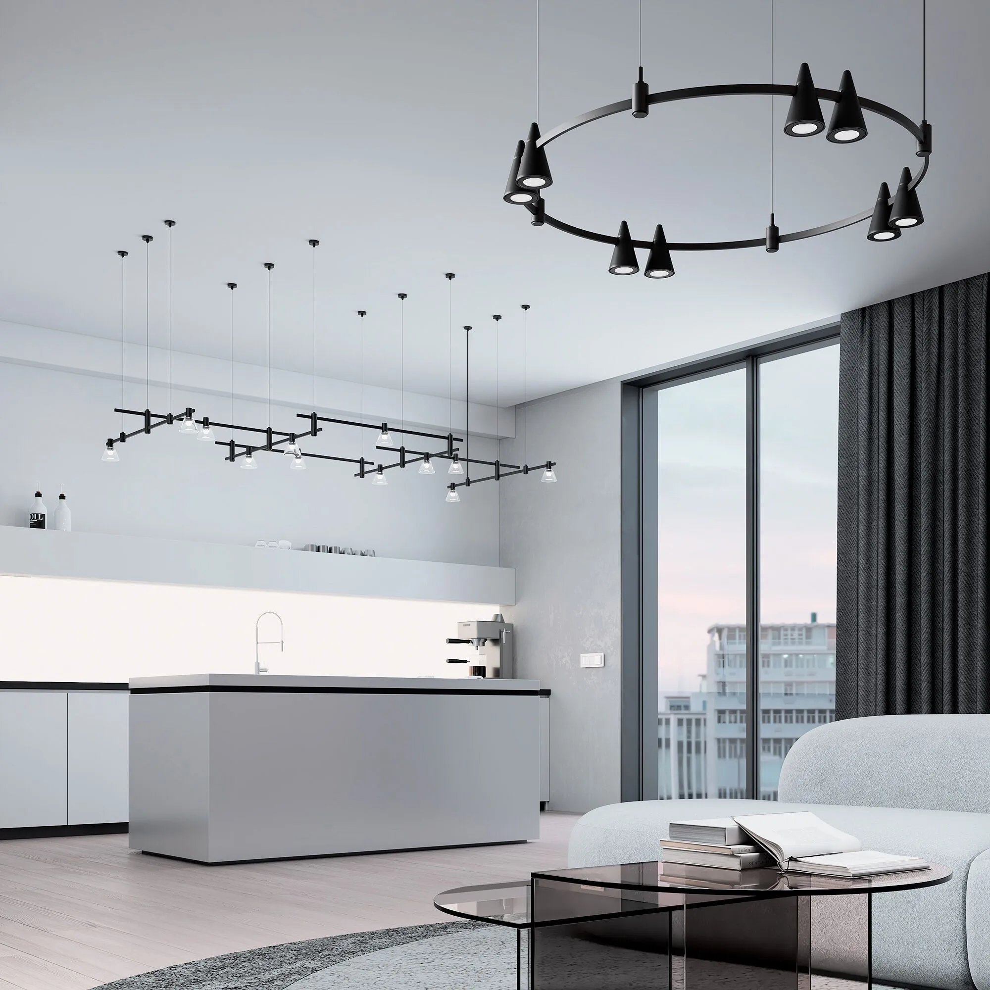 Esthetic Magnetic Подвесной комплект с вводом питания (тросовый) 85154/00 - Фото 5