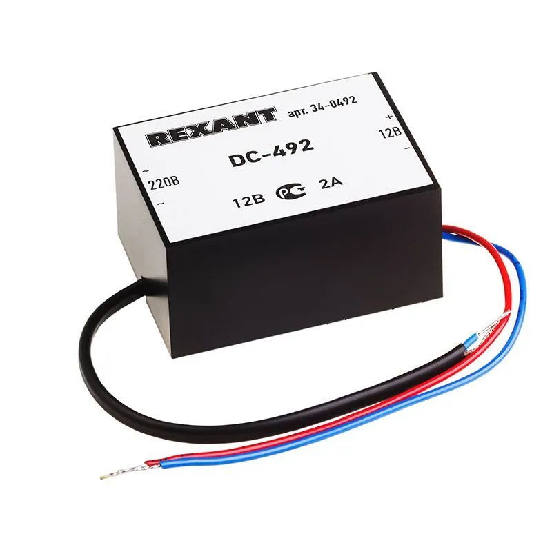 Блок питания стабилизированный 12В, 2А, внутренняя установка  DC-492 34-0492