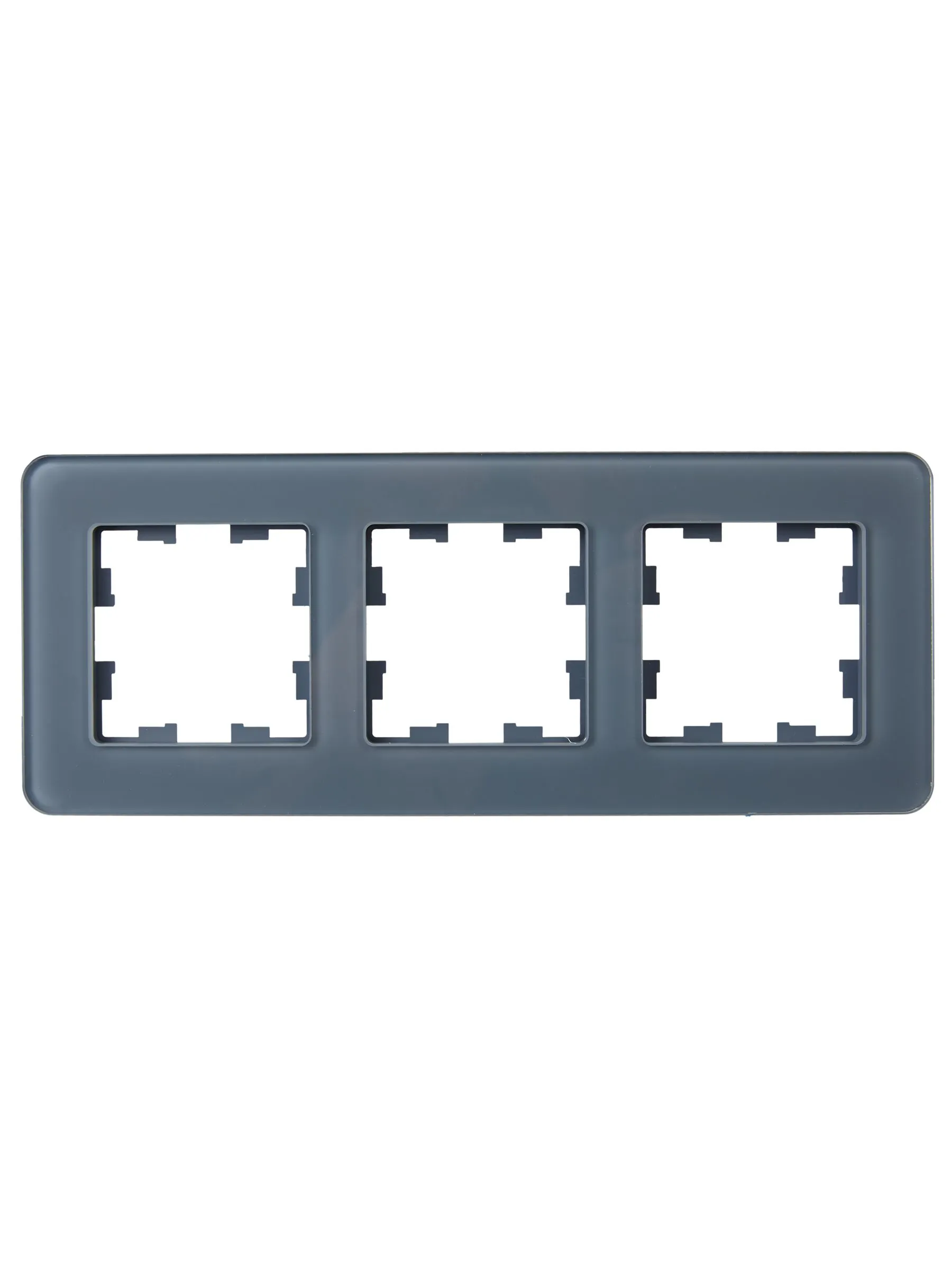 BRITE Рамка 3-местная РУ-3-2-Бр стекло графит RE IEK - Фото 6