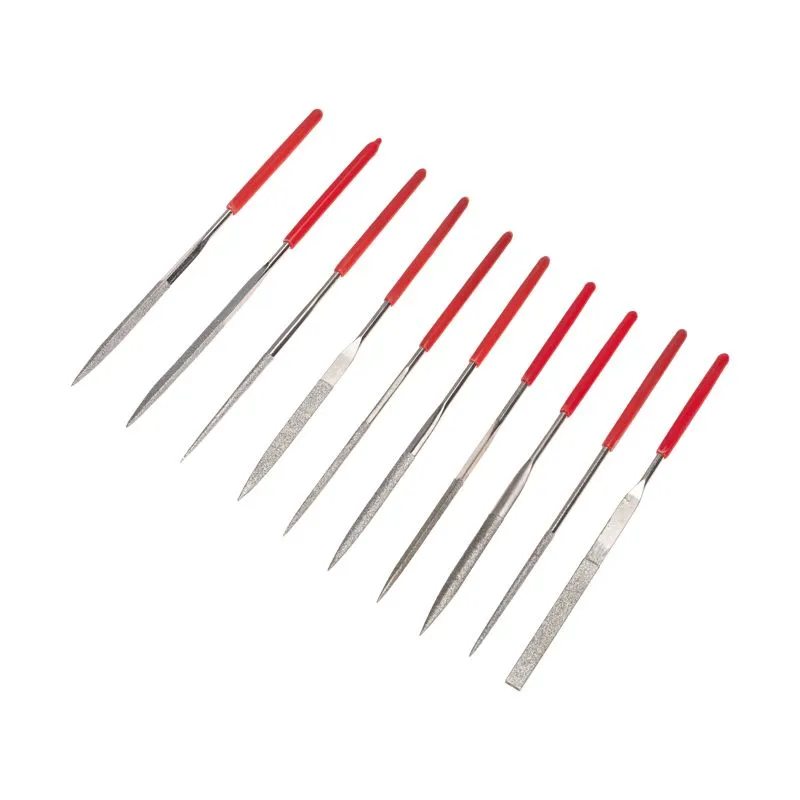 Набор надфилей алмазных 140х50х3мм, 10 шт. KRANZ KR-12-4112