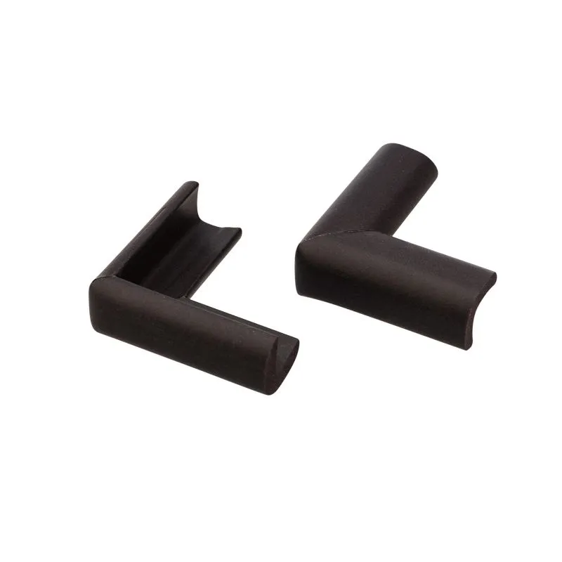 Набор для детской безопасности (мягкая универсальная лента на острые края + 4 мягкие насадки-протекторы уголовые) черный HALSA - Фото 3