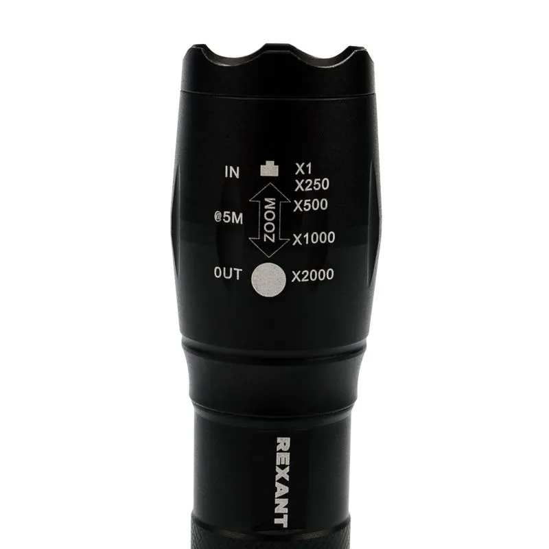 Фонарь универсальный, пятирежимный, в алюминиевом корпусе, сверхъяркий, с регулируемым фокусом REXANT - Фото 5