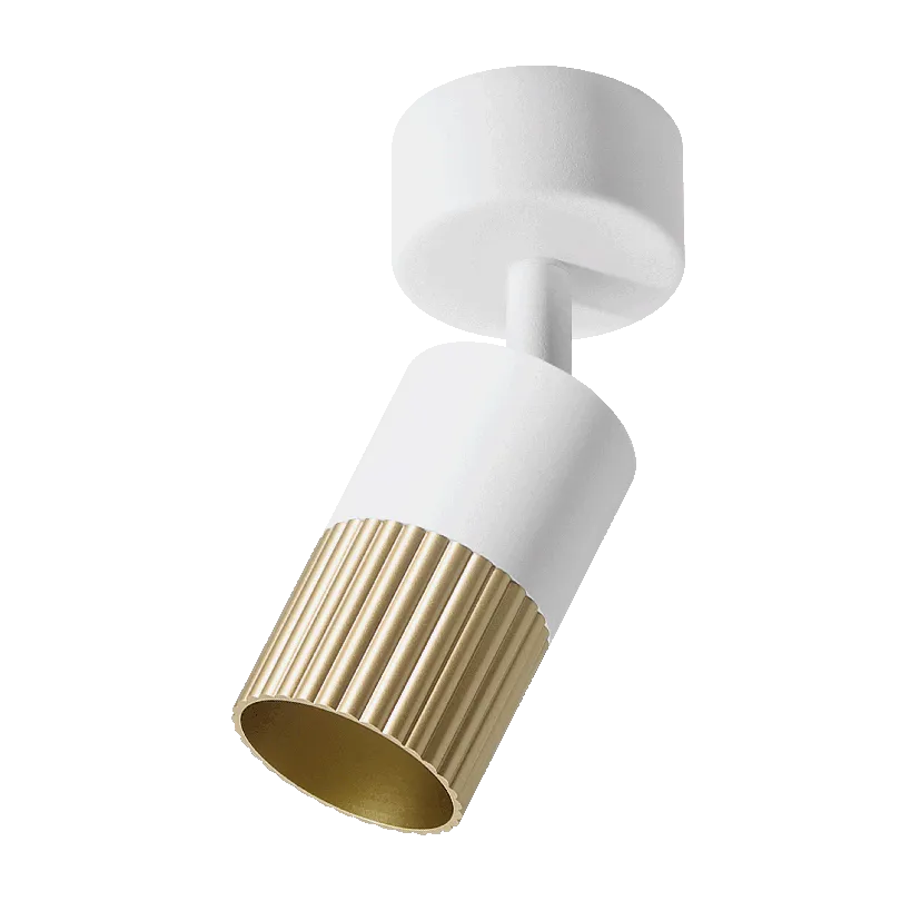 Накладной светильник WOLTA WSL-GU10/S18WG DUO под лампу GU10 Белый/золото  D55x170 WSL-GU10/S18WG