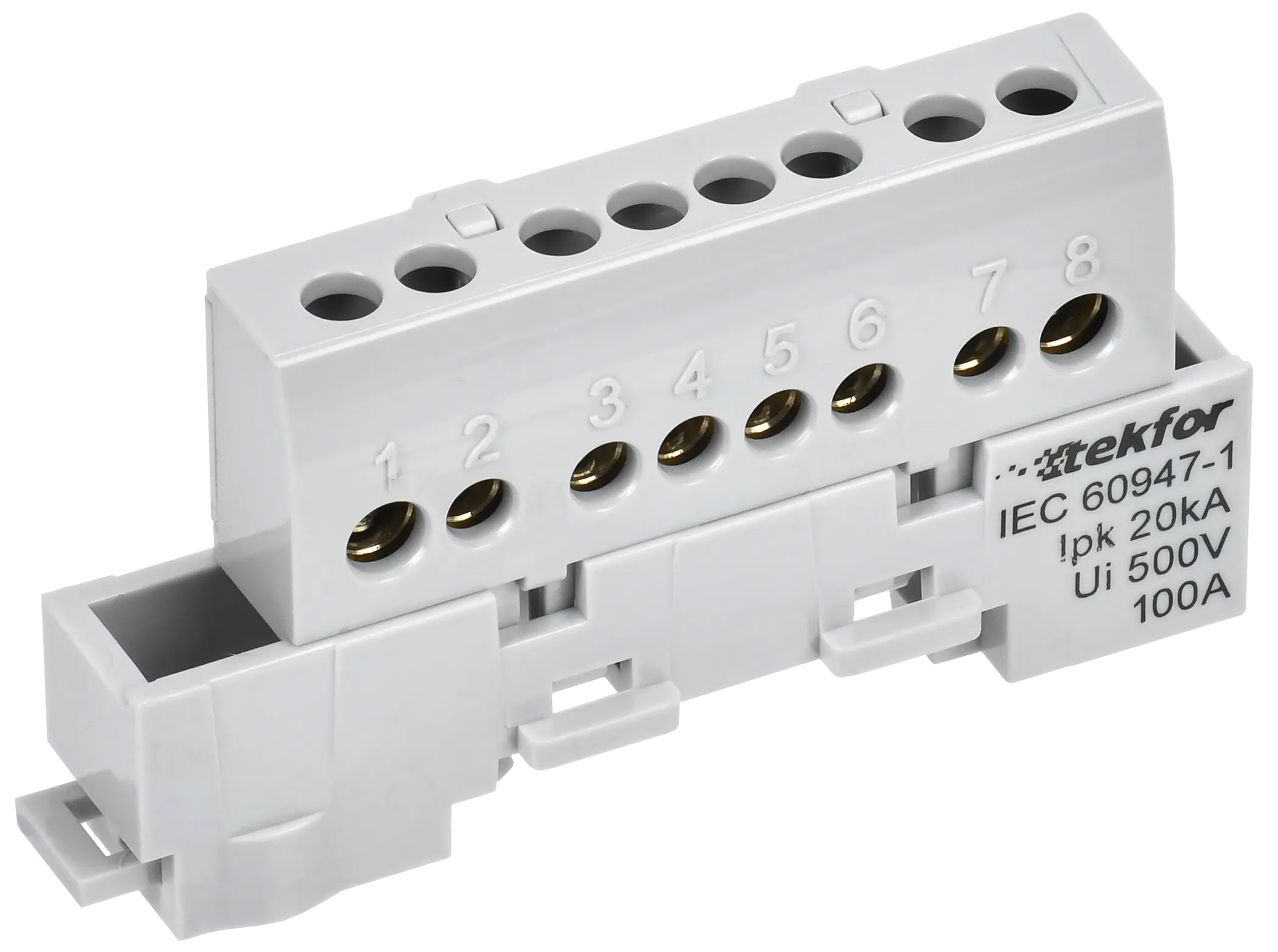 TEKFOR Шина L "фаза" изолированная на универсальном держателе 6х9-8-Ср IEK