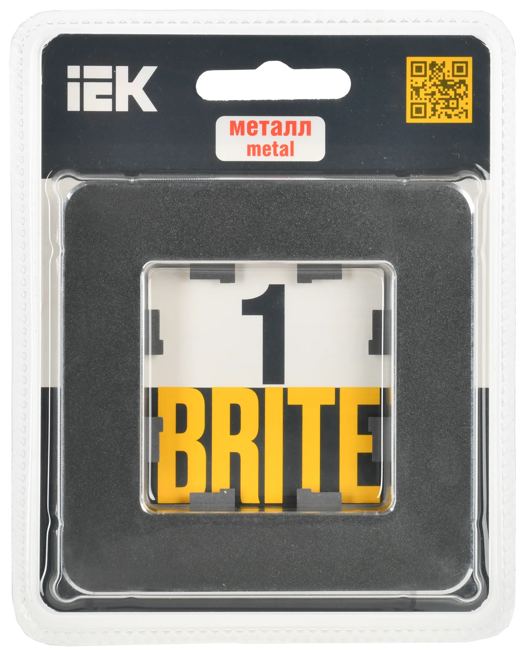 BRITE Рамка 1-местная РУ-1-1-Бр металл титан RE IEK - Фото 2