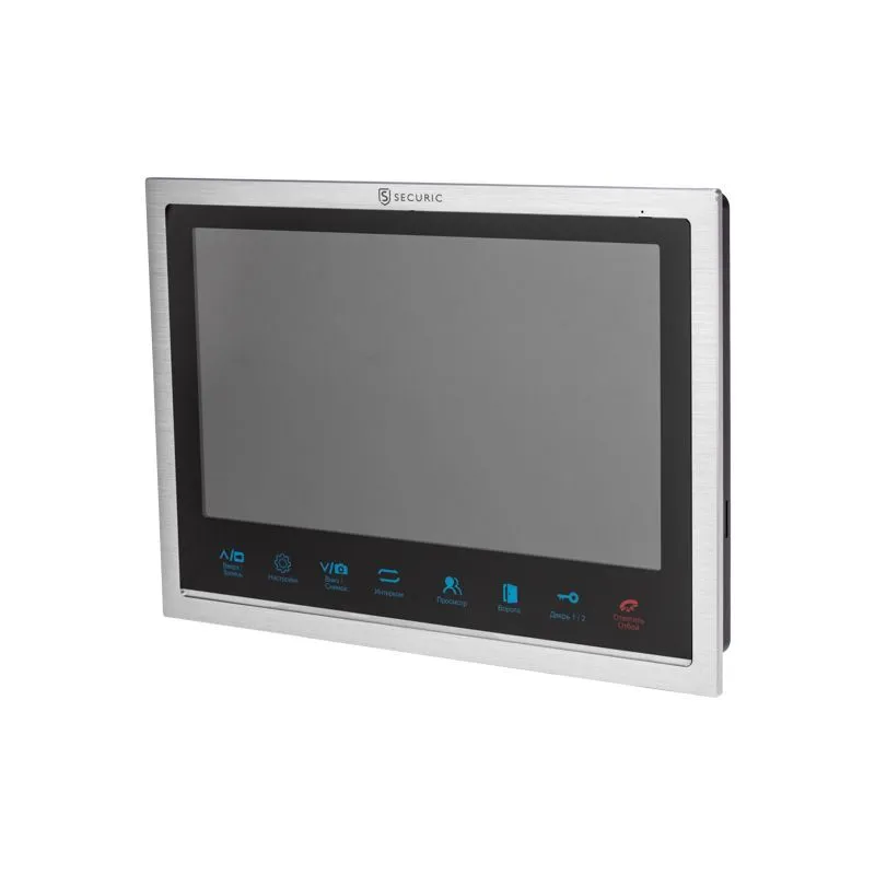 Цветной монитор видеодомофона 10,1" формата AHD(1080P), с сенсорным управлением, детектором движения, функцией фото- и видеозаписи (модель AC-439) 45-0439