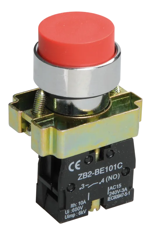 Кнопка управления LAY5-BL41 без подсветки красная 1NO IEK
