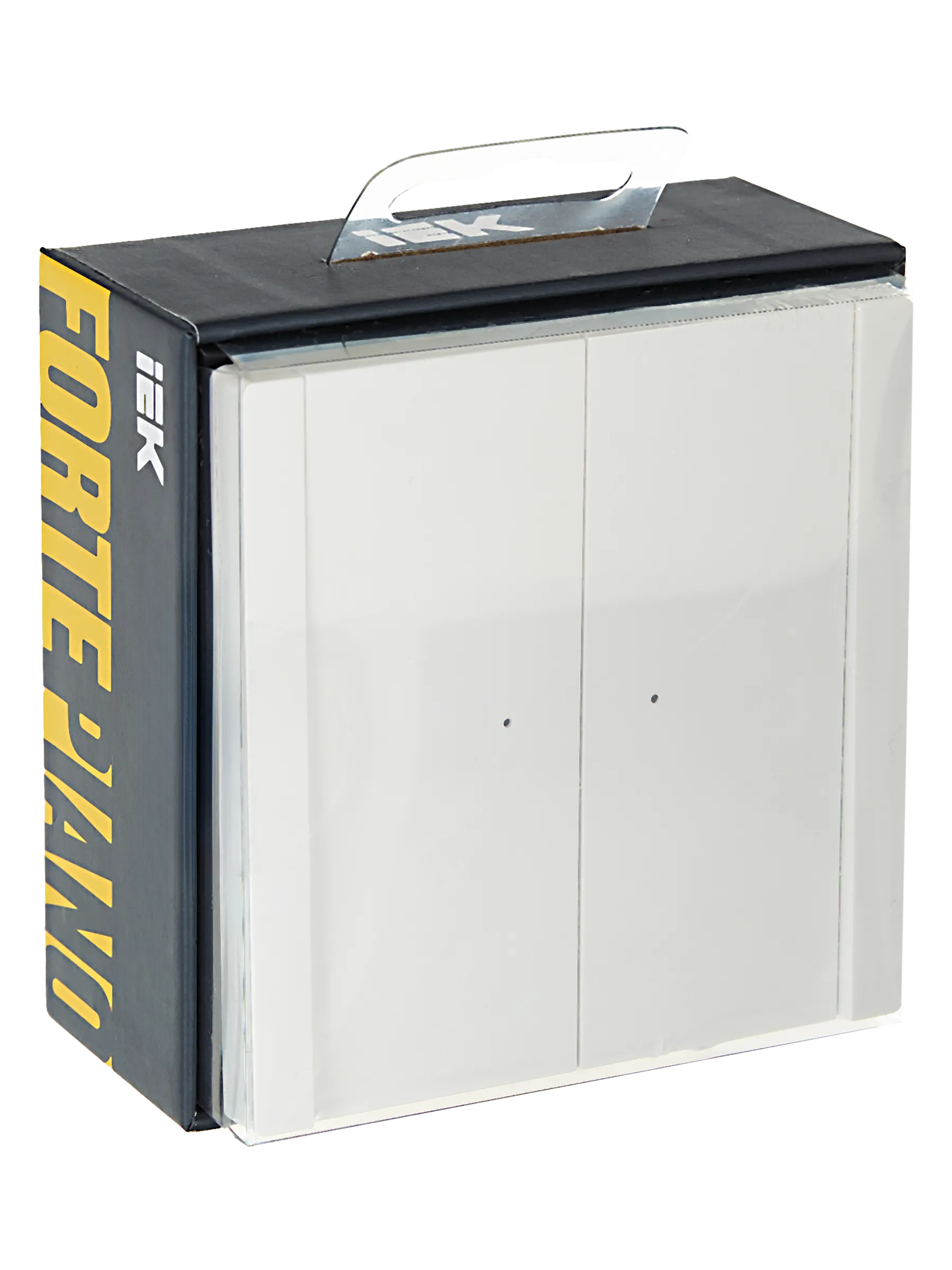 FORTE&PIANO Выключатель 2-клавишный проходной с индикацией 10А FP208 белый IEK - Фото 2