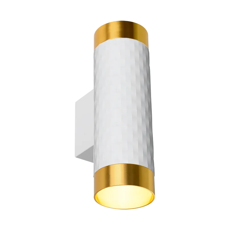 Накладной светильник WOLTA WSL-GU10/W10WG IP20 под лампу GU10 Белый/золото CELLA D55x170 1/30 - Фото 4