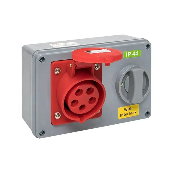 Роз. с блокировкой и выключателем 1415 3Р+РЕ+N 16А 380В IP44 EKF - Фото 4