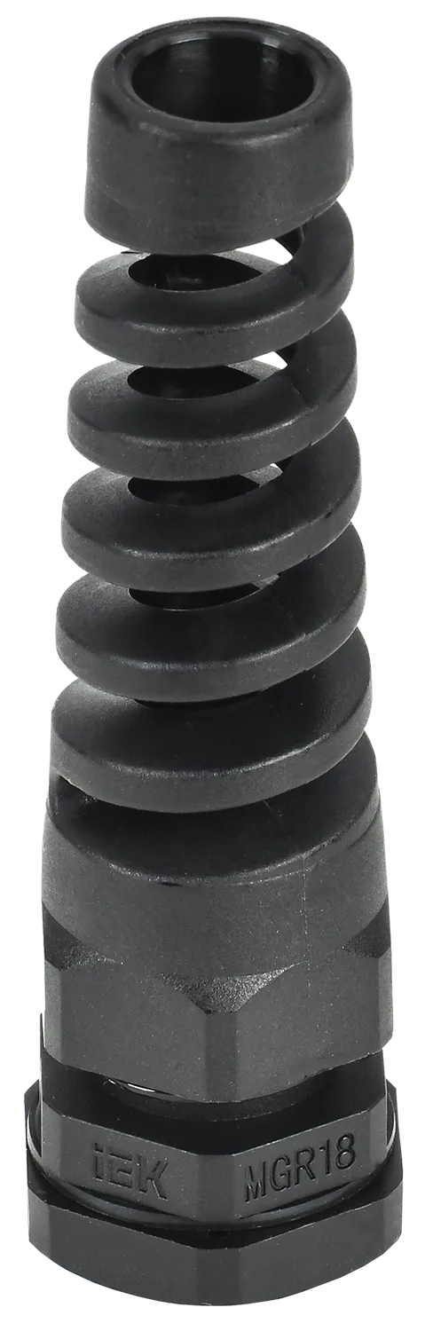 Сальник MGR 18 с гибким отводом d=5-10мм IP68 черный IEK