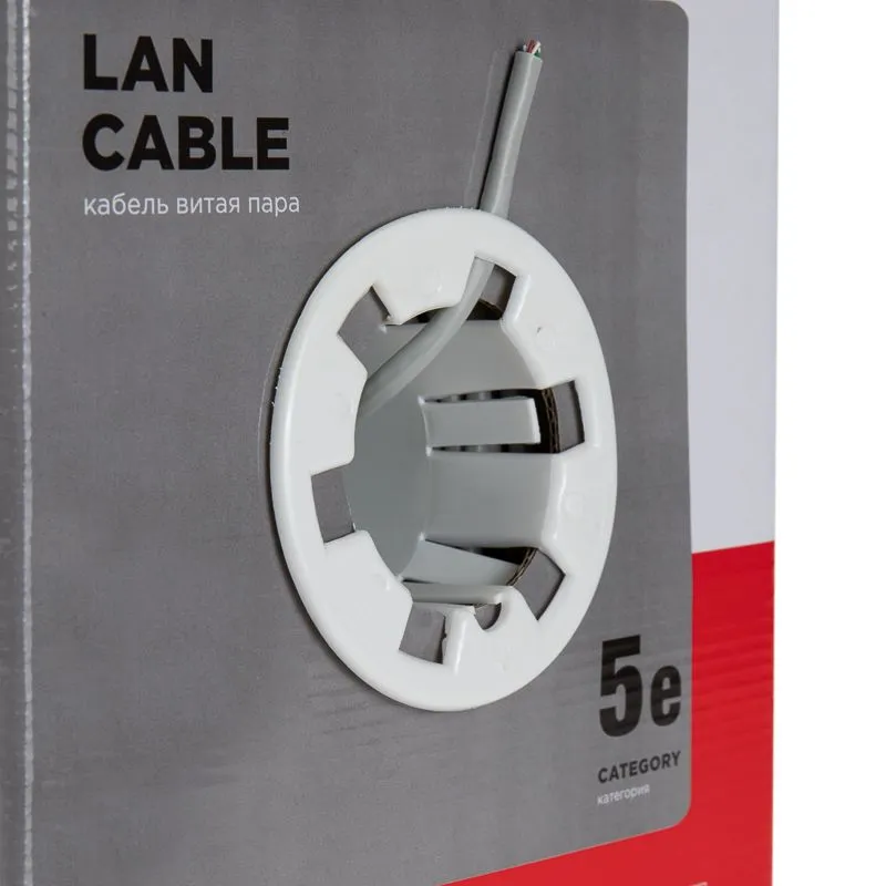 Кабель витая пара F/UTP, CAT 5e, PVC, 4PR, 24AWG, INDOOR, SOLID, серый, 305м, REXANT - Фото 5