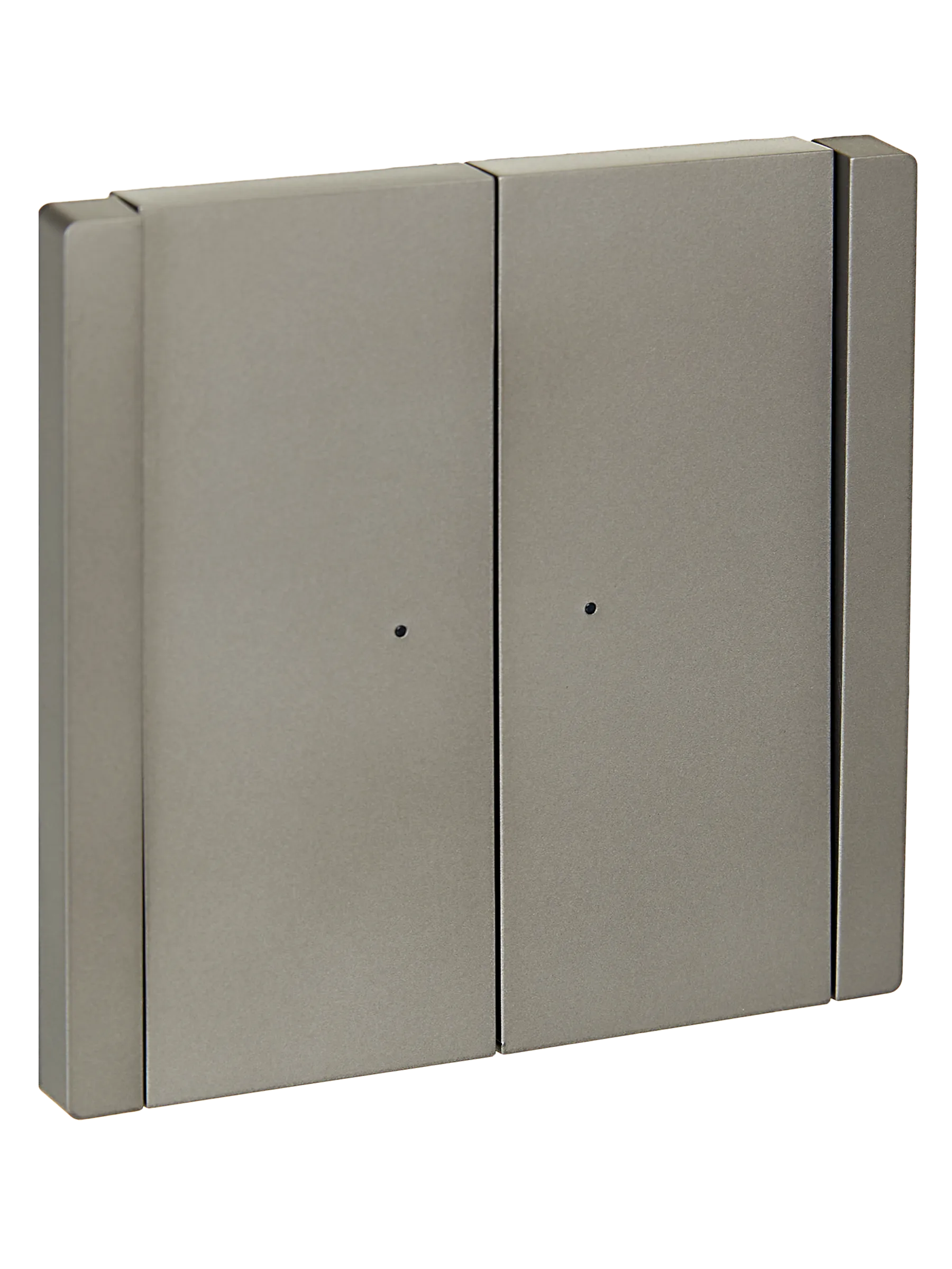 FORTE&PIANO Выключатель 2-клавишный проходной с индикацией 10А FP508 сталь IEK FP-V22-1-10-1-K46