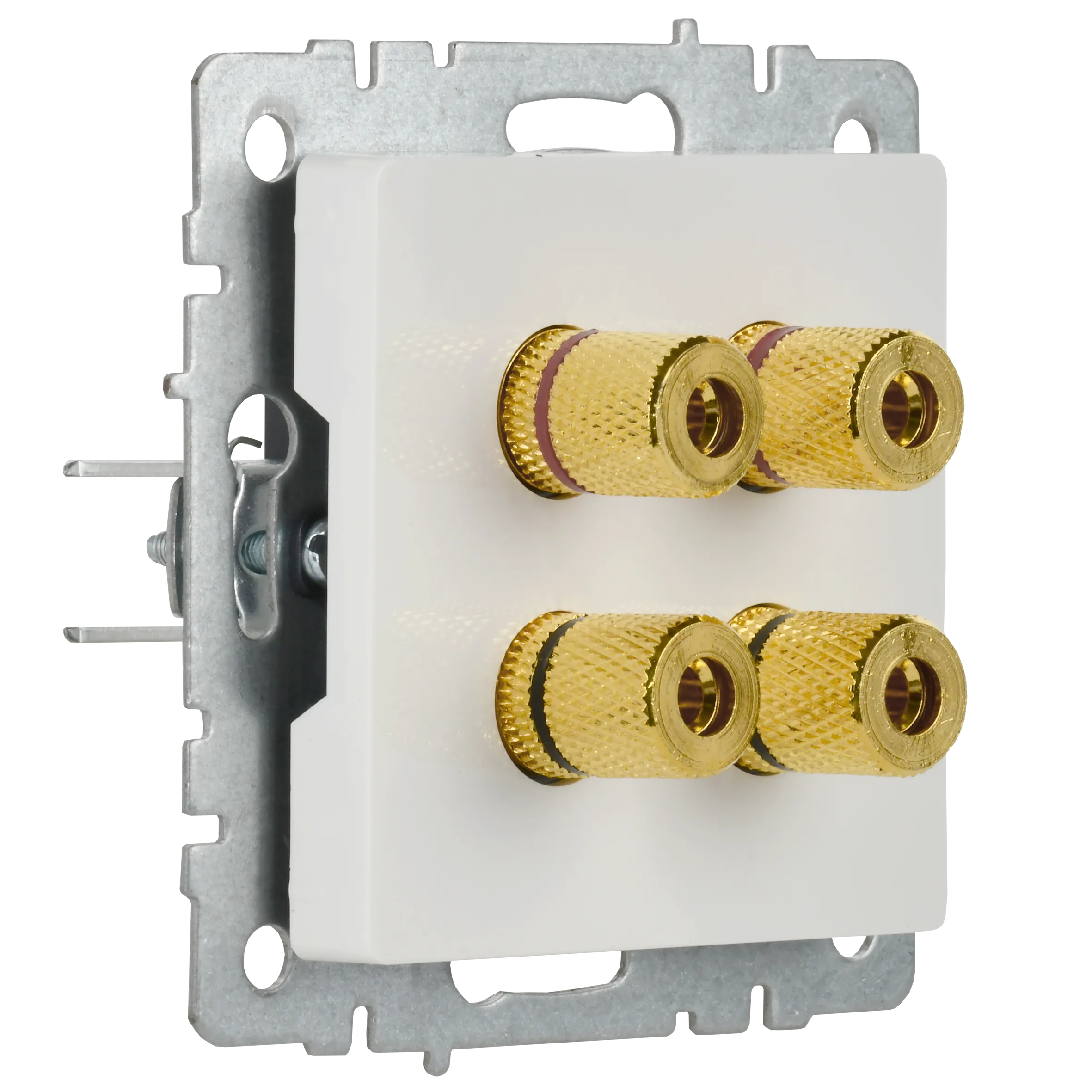 BRITE Аудиорозетка 4-местная РА10-БрБ белый IEK - Фото 2