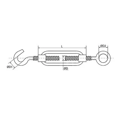 Талреп крюк-кольцо DIN 1480 М6 - Фото 2